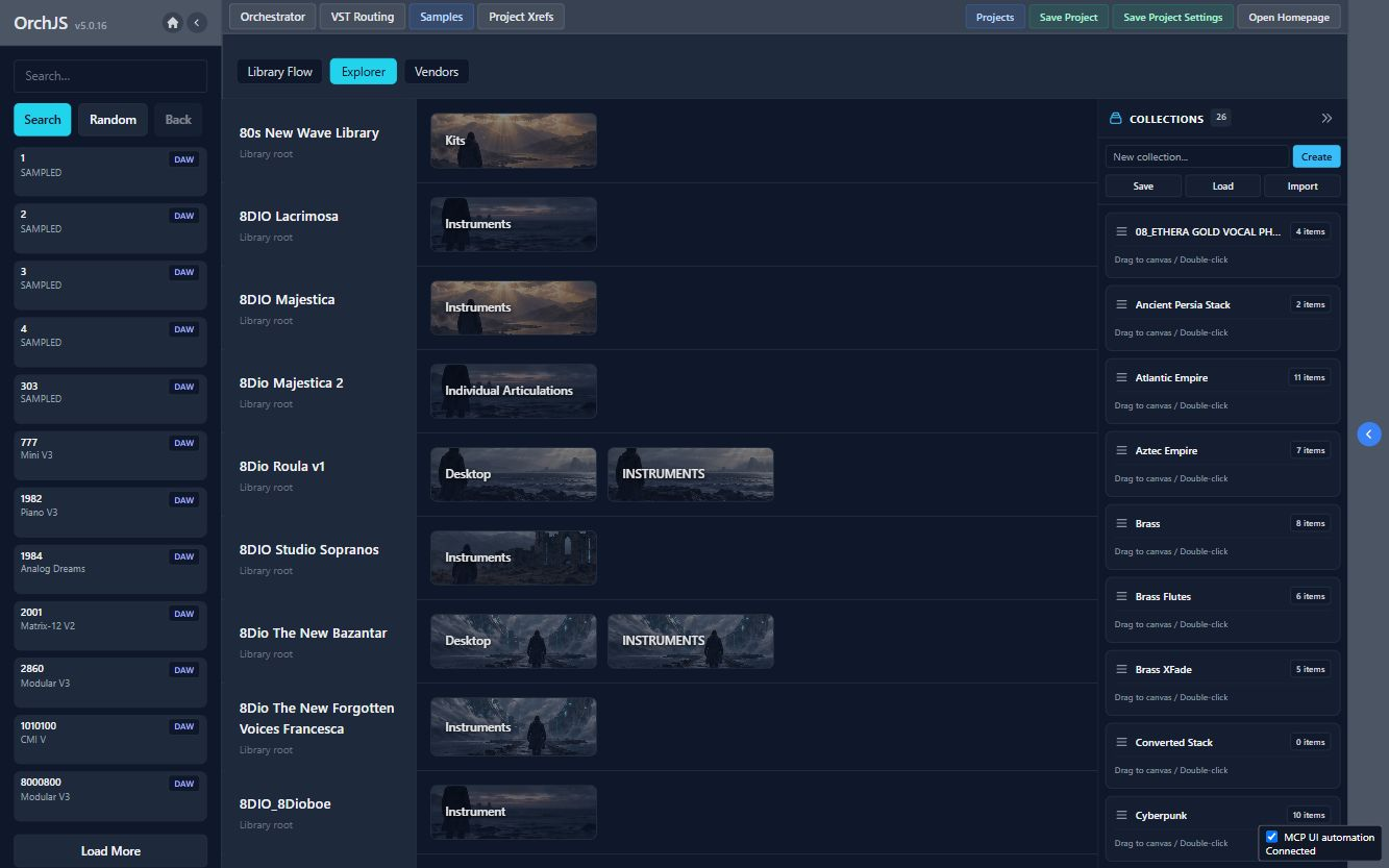 Orch Sample Browser in Explorer layout